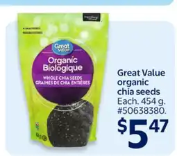 Walmart Great Value organic chia seeds offer