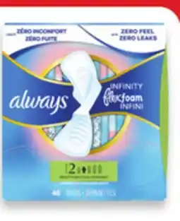 Walmart Always Flexfoam pads or Tampax tampons offer