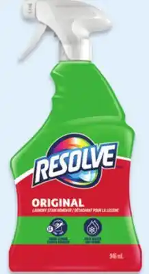 Walmart Resolve laundry stain remover spray 946 mL or refill 1.8L offer