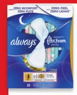 Walmart Always Flexfoam pads offer