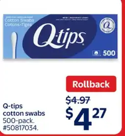 Walmart Q-tips cotton swabs offer