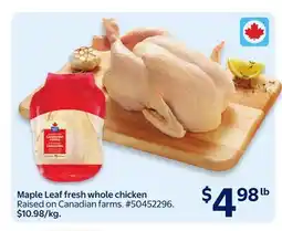 Walmart Maple Leaf fresh whole chicken offer