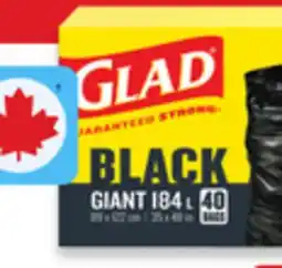 Walmart Glad black outdoor garbage bags offer