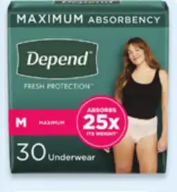 Walmart Depend incontinence products offer