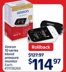 Walmart Omron 10 series blood pressure monitor offer