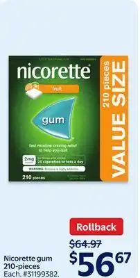 Walmart Nicorette gum offer