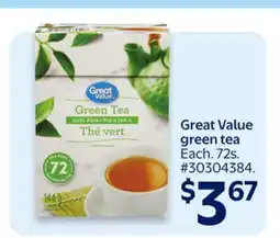 Walmart Great Value green tea offer