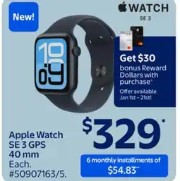 Walmart Apple Watch SE 3 GPS 40 mm offer