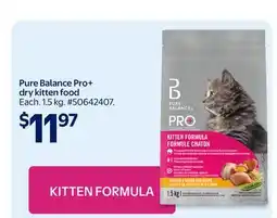 Walmart Pure Balance Pro+ dry kitten food offer