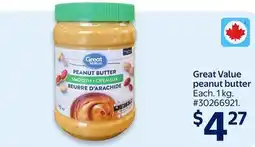 Walmart Great Value peanut butter offer