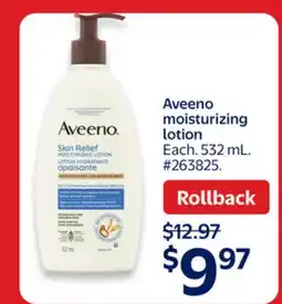 Walmart Aveeno Moisturizing Lotion offer