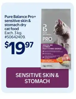 Walmart Pure Balance Pro+ sensitive skin & stomach dry cat food offer