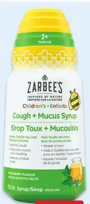 Walmart Zarbee's children's syrup offer