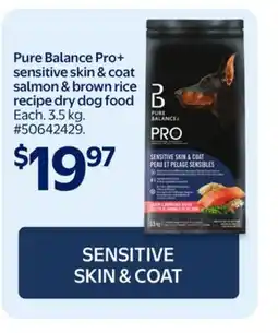 Walmart Pure Balance Pro+ sensitive skin & coat salmon & brown rice recipe dry dog food offer