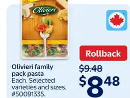 Walmart Olivieri family pack pasta offer