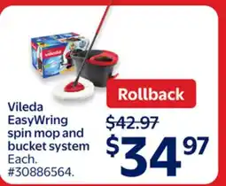Walmart Vileda EasyWring spin mop and bucket system offer