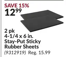 Princess Auto 2 pk 4-1/4 x 6 in. Stay-Put Sticky Rubber Sheets offer