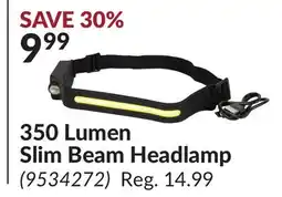 Princess Auto 350 Lumen Slim Beam Headlamp offer