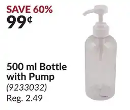 Princess Auto 500 ml Bottle with Pump offer