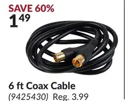 Princess Auto 6 ft Coax Cable offer