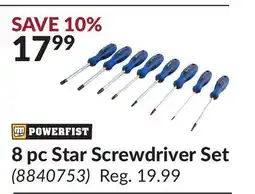Princess Auto 8 pc Star Screwdriver Set offer