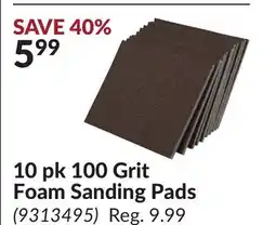 Princess Auto 10 pk 100 Grit Foam Sanding Pads offer