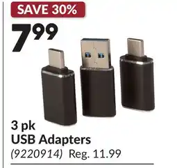 Princess Auto 3 pk USB Adapters offer