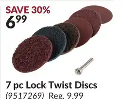 Princess Auto 7 pc Lock Twist Discs offer