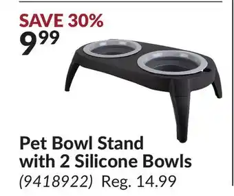 Princess Auto Pet Bowl Stand with 2 Silicone Bowls offer