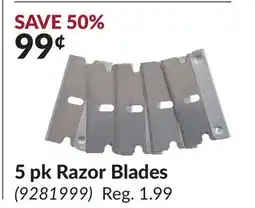 Princess Auto 5 pk Razor Blades offer