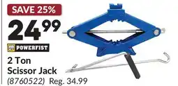 Princess Auto 2 Ton Scissor Jack offer