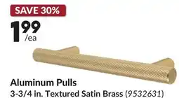 Princess Auto 3-3/4 in. Textured Satin Brass Aluminum Pulls offer