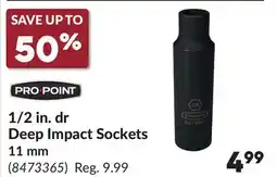 Princess Auto 1/2 in. dr Deep Impact Sockets offer