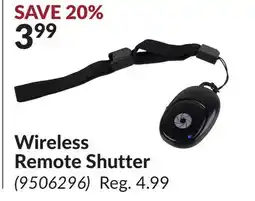 Princess Auto Wireless Remote Shutter offer
