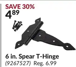 Princess Auto 6 in. Spear T-Hinge offer