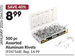 Princess Auto 500 pc Assorted Aluminum Rivets offer
