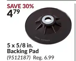 Princess Auto 5 x 5/8 in. Backing Pad offer