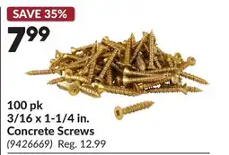 Princess Auto 100 pk 3/16 x 1-1/4 in. Concrete Screws offer