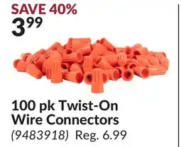 Princess Auto 100 pk Twist-On Wire Connectors offer