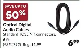Princess Auto Optical Digital Audio Cables offer