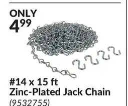 Princess Auto 14 x 15 ft Zinc-Plated Jack Chain offer