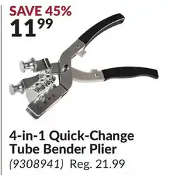 Princess Auto 4-in-1 Quick-Change Tube Bender Plier offer