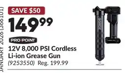 Princess Auto 12V 8, 000 PSI Cordless Li-ion Grease Gun offer