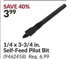 Princess Auto 1/4 x 3-3/4 in. Self-Feed Pilot Bit offer