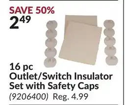 Princess Auto 16 pc Outlet/Switch Insulator Set with Safety Caps offer