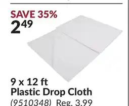 Princess Auto 9 x 12 ft Plastic Drop Cloth offer