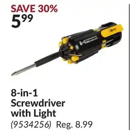Princess Auto 8-in-1 Screwdriver with Light offer