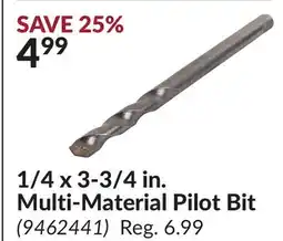Princess Auto 1/4 x 3-3/4 in. Multi-Material Pilot Bit offer