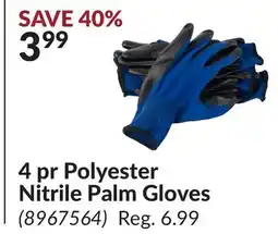 Princess Auto Polyester Nitrile Palm Gloves offer