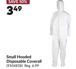 Princess Auto Small Hooded Disposable Coverall offer